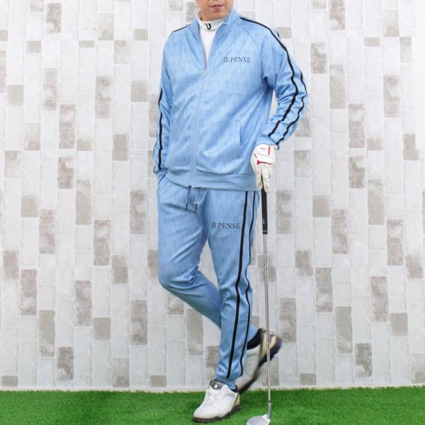 ゴルフウェアセットアップ ゴルフ セットアップ メンズ 上下セット ゴルフウェア 総柄 ロゴ