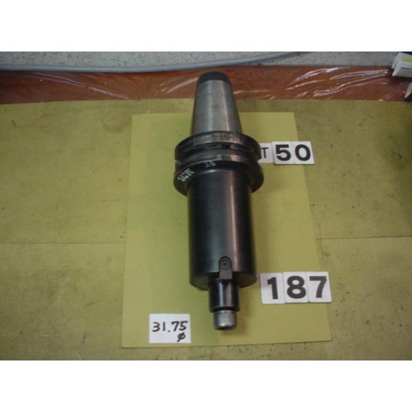 MBT50番の　日研製のフルバック用アーバーの 中古品です。型式は　MBT50-FMA31.75-150です。内径31.75Φのフルバックを装着できます。詳細な寸法は日研のカタログを参照下さい。写真現状有姿渡しでご入札ください。 BT50-187