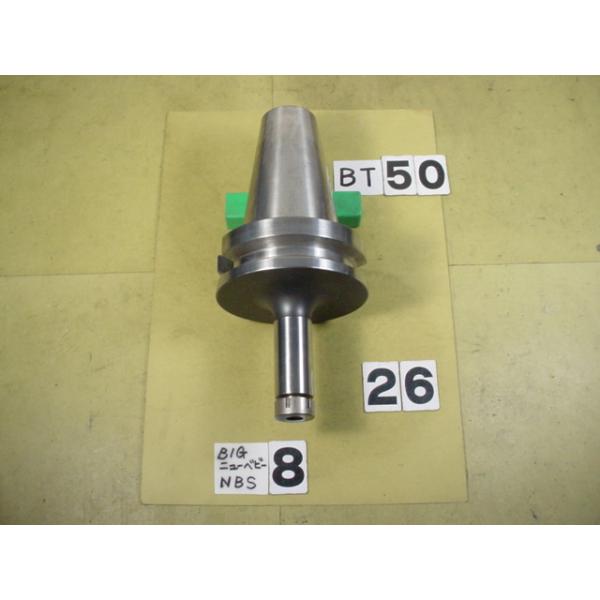 BT50番の　BIG製のニューベビーチャックの 中古品です。型式は　BT50-NBS8-120です。NBC8タイプのコレットを使用できます。写真現状有姿渡しでご入札ください。 BT50-26