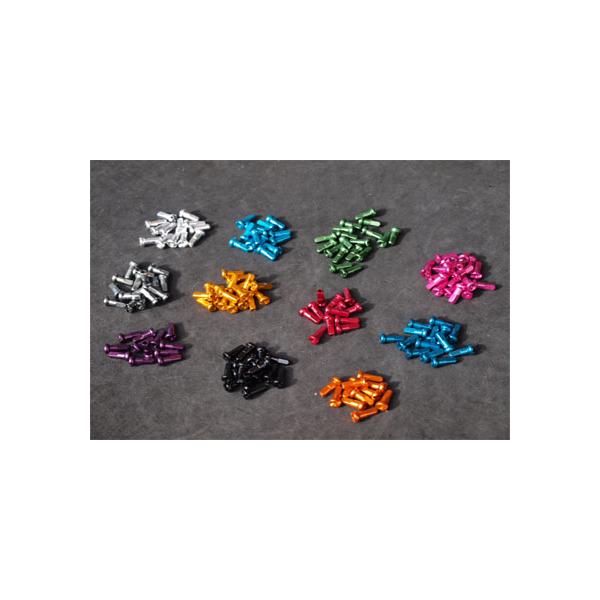 完組ホイールではなかなか出来ないカラーニップル！！ホイールを組む際には小ちゃいパーツながらこだわりたい所ですね！1セット40個入り※15#スポーク用なので購入の際には注意して下さい。写真上段、上の列左からシルバー、ライトブルー、グリーン、ピ...