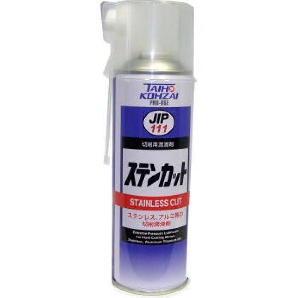 ステンカット00111(330ml)スプレー　24本入り塩素系極圧剤の効果で溶着を防止し、ステンレスやアルミなどの難削剤に効果を発揮します。切削速度を速め、作業能力を高めます。刃先の摩耗を減らし、工具の寿命を延ばしま