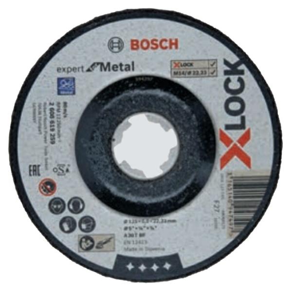 ボッシュ X-LOCK 切削砥石 1枚入 2608619259 エキスパート 鉄用 オフセット型 外径125mm 厚さ6.0mm BOSCH ネコポス可 在庫