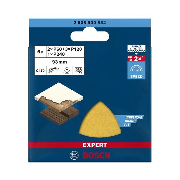 (ボッシュ) EXPERT マルチツール用 サンドペーパー 粒度#60/#120/#240各2枚セット 2608900832 マジック式 BOSCH ネコポス可
