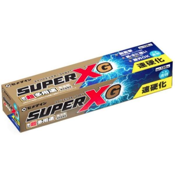 他サイト： セメダイン スーパーXゴールド 135ml AX-015 約15分で実用強度に達する速硬化タイプ スーパーXG CEMEDINE 183550 小型便 'の商品画像