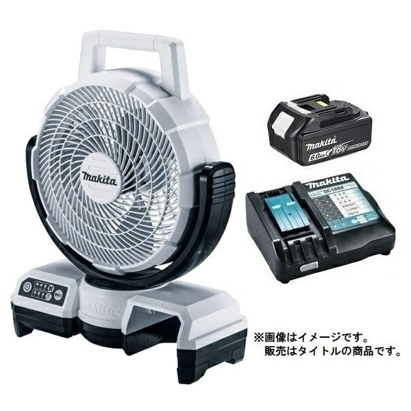 新品未使用Makita 扇風機 CF203DZW 充電器DC18SD セット品 マキタ 充電式ファン CF203DZW(白)+バッテリBL1860B+充電器
