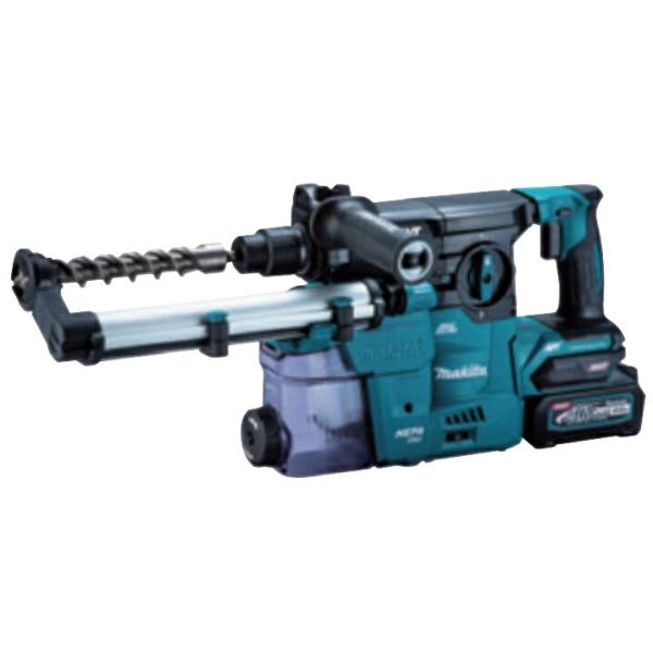 【未使用】makita マキタ HR008GRMXV 30mm充電式ハンマドリル バッテリー(BL4040)×2、集じんシステム付【ハンズクラフト宮崎新名爪店】 マキタ（makita） 30mm 充電式ハンマドリル HR008GRMXV 青 集じん