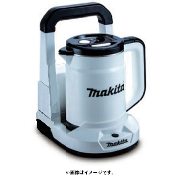 在 (マキタ) 充電式ケトル KT360DZW 白 本体のみ 容量0.8L サイズ233x263x307mm 台座は持ち運びに便利なハンドル付 18Vx2=36V対応 makita