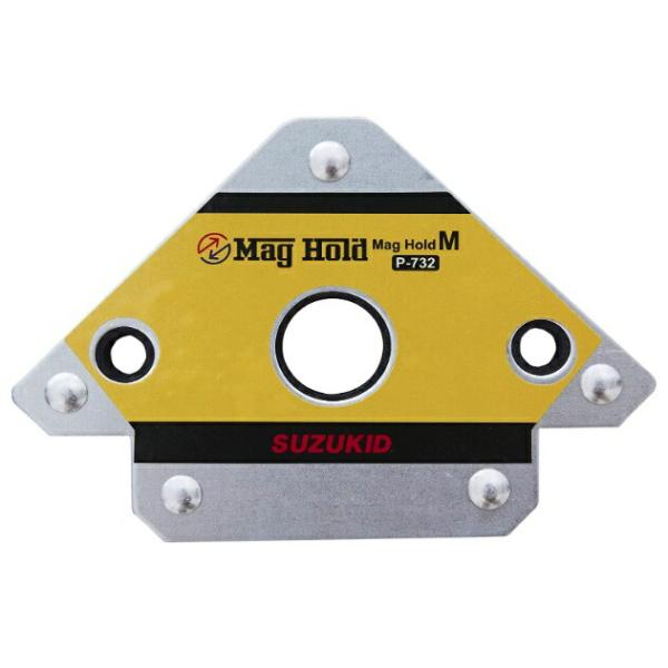 スター電器 マグホールドM P-732 本体寸法幅121x奥行83x高さ18mm 溶接作業用 強磁力マグネット Mag Hold SUZUKID 。
