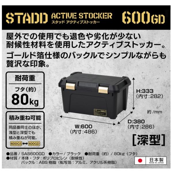�A�X�e�[�W SAS600GD STADD �A�N�e�B�u�X�g�b�J�[ 600�[�^ �u���b�N Astage �B ���i�摜1
