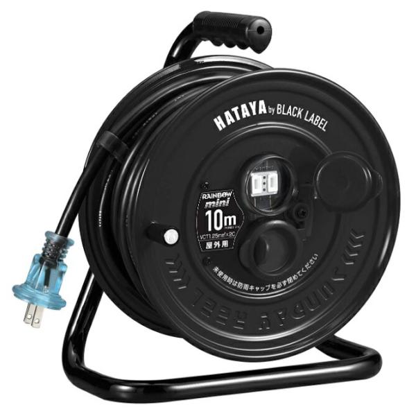 ハタヤ HATAYAコードリール サンデーレインボーリールミニ 10m 屋外用防雨型SS-10B■商品説明・屋外設置で目立ちにくいブラックカラー。・軽量・コンパクトな屋外用(防雨型)10ｍコードリール。・プロの満足度を追求したブランドGra...