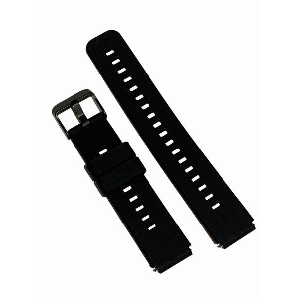 腕時計 シリコンラバー ベルト　ブラック  黒金具　16mm 交換用　防水対策　ワンタッチバネ棒2本装着済み　洗える
