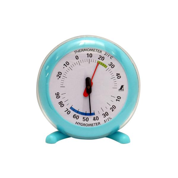 シンワ測定 温湿度計 Q−2 丸型 10cm ライトブルー 70496 : TOOLS