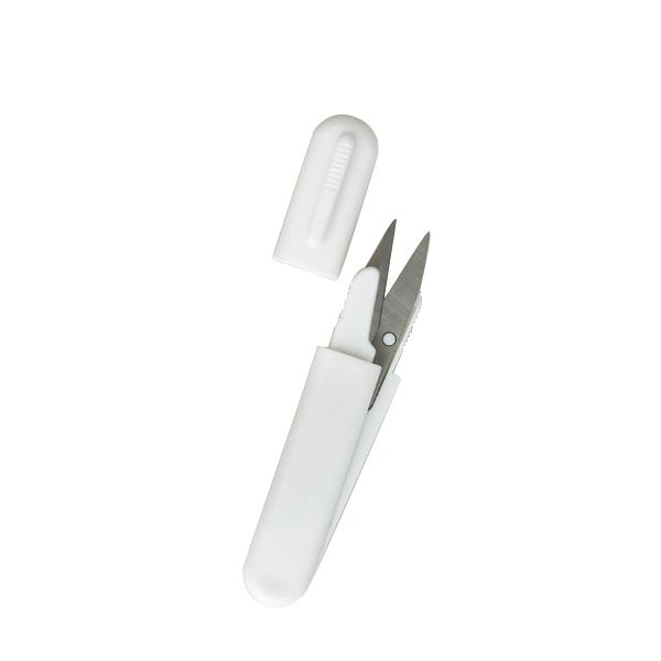 ●二段刃加工で切れ味、耐久性に優れ、デザイン・安全性・機能性を兼ね備えたハサミです。●安全キャップ付で携帯に便利。●ポケットに固定できるクリップ付。●使いやすい握りハサミ型で左右兼用できます。●全長(mm):110●材質:刃部：ステンレス刃...