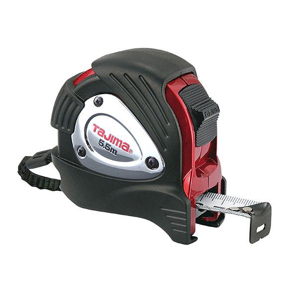 曲げ強度を向上させた、新開発「焼き爪」を採用。落下時に建材にダメージを与えないアーマードケース仕様。落下時の衝撃から爪を守るフックガードバンパー、0点補正移動爪、ショックアブソーバー付き。■仕様目盛仕様：メートル目盛、JIS1級、両面目盛テ...