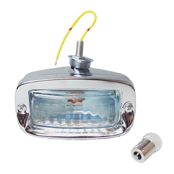 【スチールメッキ】汎用バックランプ 12V 国産 メッキ バルブ付