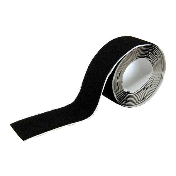 強力面ファスナー メス 強力粘着 50mm × 3M l カーテンテープ 面ファスナー 黒 粘着 強力 超強力 バリット