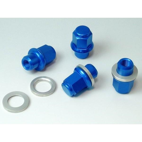 トヨタ アクア カラーホイールナット 国産 純正アルミホイール 専用 青 