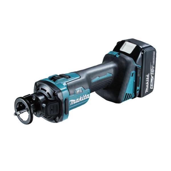 マキタ　18V　充電式ボードトリマ　CO181DRG　無線連動対応　6.0Ahモデル　■バッテリ・充電器・ケース付■標準付属品　フラッシュビット(片面6)・集じんカバー・コレットコーン(φ3・6mm用)・スパナ17■無線連動対応(※別売のワ...