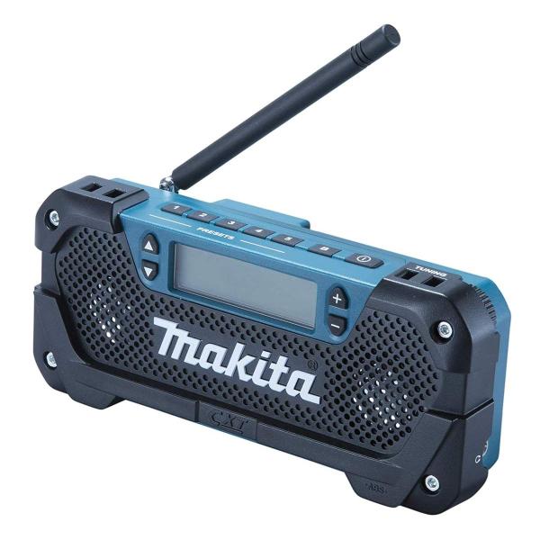 マキタ　充電式ラジオ　ＭＲ０５２　（本体のみ）　バッテリ・充電器別売■　ＡＭ放送がＦＭ放送で聞けるワイドＦＭ対応■　液晶ディスプレイ■  屈曲性の良いロッドアンテナ■ イヤホンジャック付■　肩かけバンド取付可能（別販売品）
