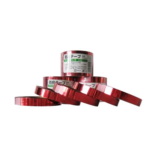 【特徴】害鳥の視覚を狂わせ飛来を防止します。鳥や虫の苦手な太陽光の乱反射効果を高めます。【用途】防鳥・防虫。【仕様】●色：金・銀。●幅：12mm。●長さ：90m。●5巻入。【材質】●ポリエチレン。【サイズ】幅：85mm高さ：12mm奥行き：...