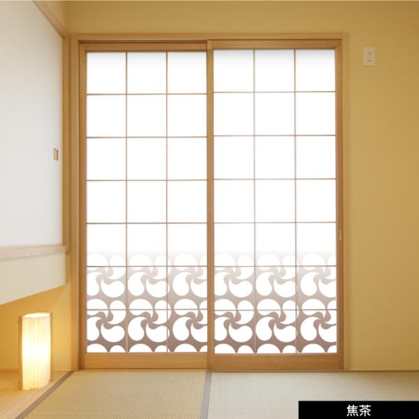 B 破れあり 障子戸 2枚セット toolstyle_kawari4domoe-s-b