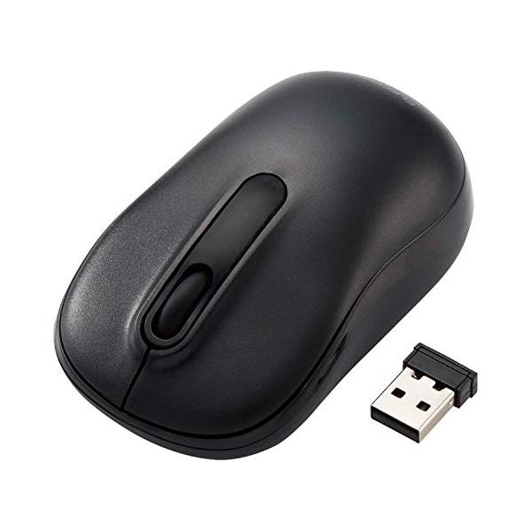 エレコム(ELECOM) ワイヤレスマウス M-DY11DRSKBK 静音 抗菌 3ボタン Mサイズ ブラック