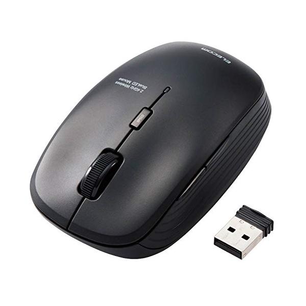 エレコム ワイヤレスマウス M-BL21DBSKBK 静音 抗菌 5ボタン 3段階ポインタ速度可変 ブラック