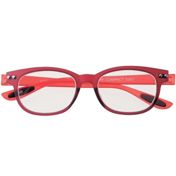 メイガン おしゃれ 老眼鏡 ブルーライトカット レッド 度数+3.50 (colorfulook 軽量 形状記憶 フレーム) 5563-35