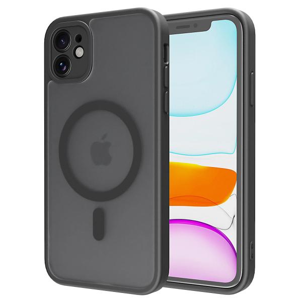 PinLiSheng iPhone 11 ケース MagSafe 対応 ワイヤレス充電 耐衝撃 マット半透明 TPU+PC カバー 米軍MIL規格