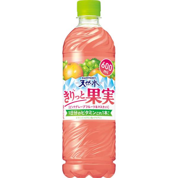 他サイト： サントリー 天然水 きりっと果実 ピンクグレープフルーツ＆マスカット 600ml×24本の商品画像