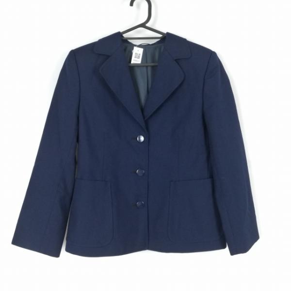 ブレザー 上着 150A 冬物 女子 学生服 中学 高校 紺 制服 中古 ランクC NA0024