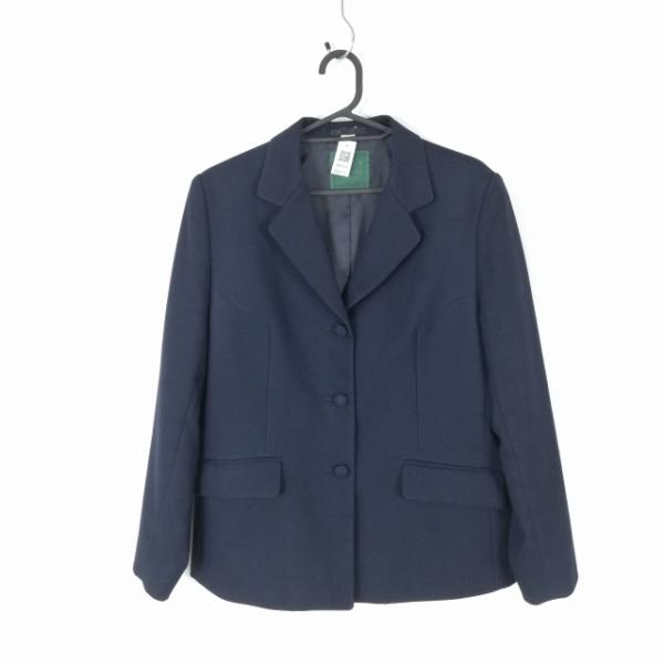 ブレザー 上着 170A 大きいサイズ 冬物 女子 学生服 中学 高校 紺 制服 中古 ランクC NA0516