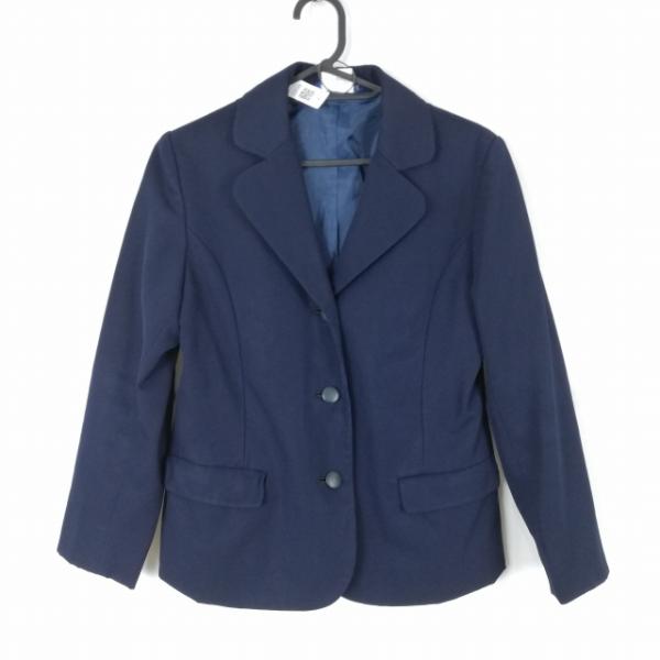 ブレザー 上着 冬物 女子 学生服 中学 高校 紺 制服 中古 ランクC NA1223