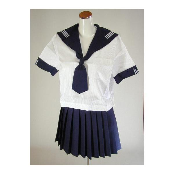 川村学園中学高校 制服 夏 セーラー服 スカート 等 上下セット