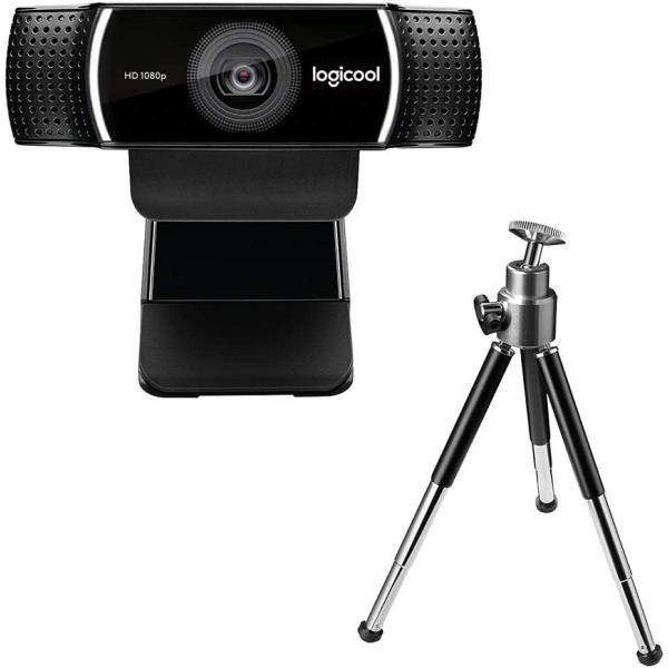 ロジクール ウェブカメラ C922 ブラック フルHD 1080P ウェブカム ストリーミング 撮影用三脚付属 国内正規品 2年間メーカー保証