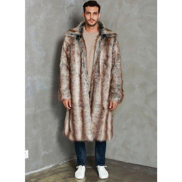 大きいサイズ メンズコート ファーコート 男性用 おしゃれ 防寒服 ジャケット カジュアル 高級感 秋冬 防寒 防風 アウター フェイクファー ロング コート 格安人気