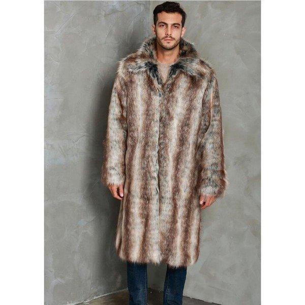 大きいサイズ メンズコート ファーコート 男性用 おしゃれ 防寒服 ジャケット カジュアル 高級感 秋冬 防寒 防風 アウター フェイクファー ロング コート 格安人気