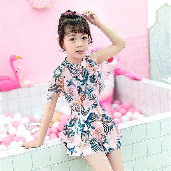 上品 ベビー水着 モノキニビキニ 水着 子供 レディース 夏 サロベット 子供 水着 ワンピース水着 サロペット キッズ 水着 女の子 葉柄 スイムウェア フリル 可愛い 紫外線カット 子供 こども ジュニア 女児 女子 Www Threeriversofs Com