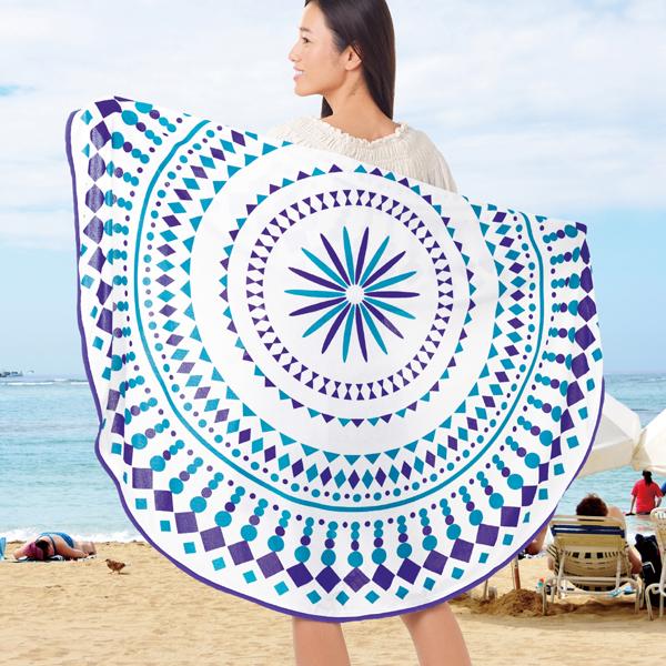ビーチタオル 大判サイズ 円形 おしゃれ 幾何学模様 ビーチマット 海水浴 レジャーシート アウトドア 敷物 ラグマット 限定タイムsale ラウンドタオル Top1 プライス Paypayモール店 通販 Paypayモール