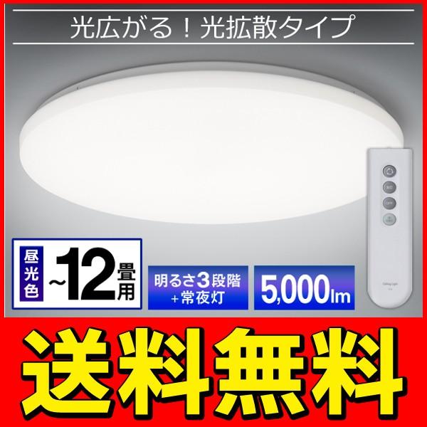 送料無料 隅々まで明るい光拡散レンズ 専用リモコン付き Led シーリングライト 12畳用 昼光色 3段階調光 5000lm 天井照明 Ledシーリングライト R12d Top1 プライス Paypayモール店 通販 Paypayモール