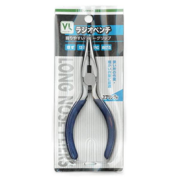 ラジオペンチ スプリング付き針金や精密機器などの細かい部品を掴んだり曲げたり切ったりする工具です。回す・切る・つかむ・曲げるがコレひとつでできる！プラモデル・ワイヤークラフト・電子工作の際に役立つ工具です。・オーソドックスな万能ラジオペンチ...