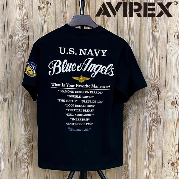 AVIREX BlueAngels 2XL 刺繍 スイングトップ　美品 AVIREX（アヴィレックス） EMBROIDERED BLUE ANGELS 半袖Tシャツ