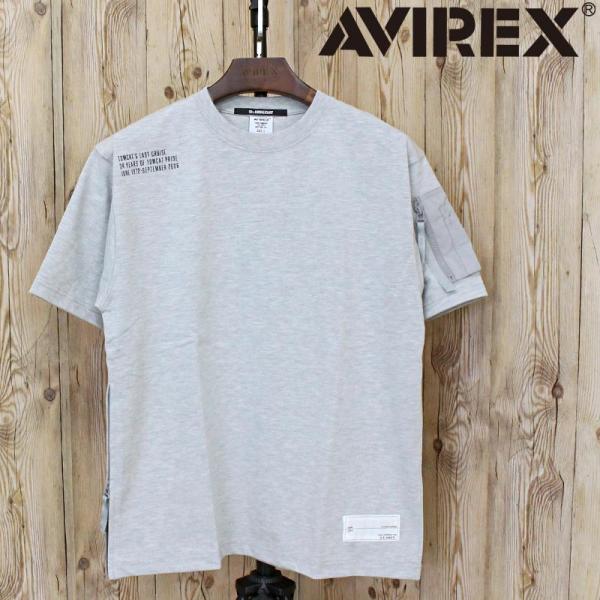 AVIREX アヴィレックス MIL. POCKET T-SHIRT 半袖Tシャツ 783-5134015 ミリタリーポケット ステンシルプリント アビレックス トップス メンズ ブランド