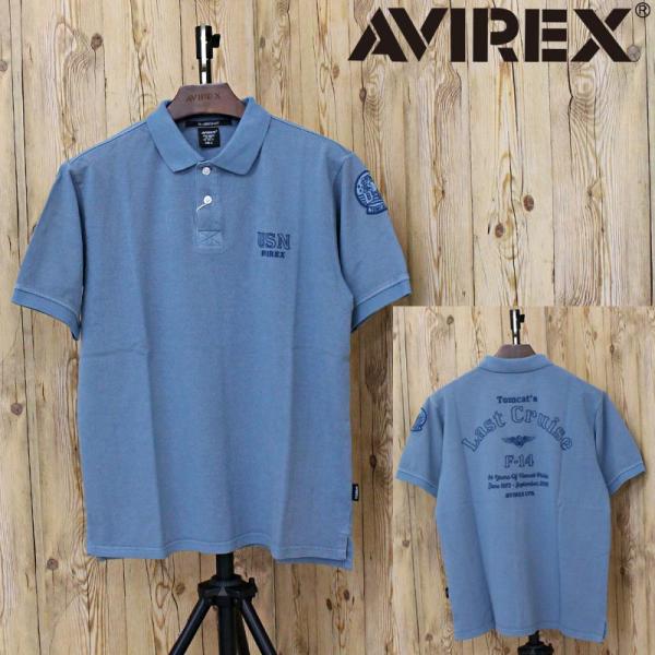 送料無料 AVIREX アヴィレックス FADE WASH LAST CRUISE EMB POLO SHIRT 783-5136001 フェイドウォッシュ ラストクルーズ 刺繍 半袖ポロシャツ ミリタリー アビレックス トップス メンズ ブランド おすすめ おしゃれ 春 夏 服 AVIREX（アヴィレックス） FADE WASH LAST CRUISE EMB POLO SHIRT 783