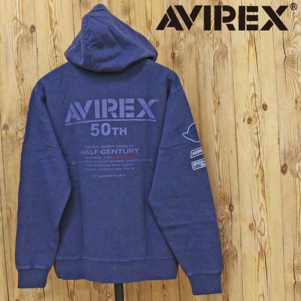 送料無料 AVIREX アヴィレックス 50周年 フェイドウォッシュ ジップアップ パーカー FADE WASH ZIP UP PARKA 783-5231009 トップス アビレックス メンズ ブランド AVIREX（アヴィレックス） 50周年 フェイドウォッシュ ジップアップ