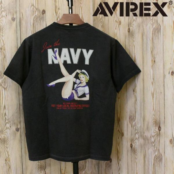 AVIREX アヴィレックス PLAYFUL SAILOR GIRL S/S TEE 783-6134008 半袖Tシャツ コットン 綿 アビレックス ミリタリー トップス メンズ ブランド