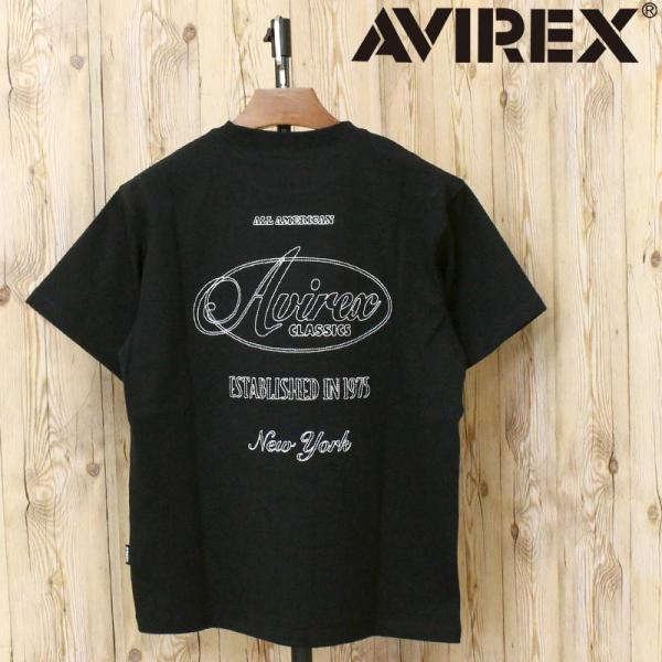 AVIREX アヴィレックス STITCH EMBROIDERY LOGO T-SHIRT ステッチ エンブロイダリー ロゴ Tシャツ 783-6234007 アビレックス トップス メンズ ブランド