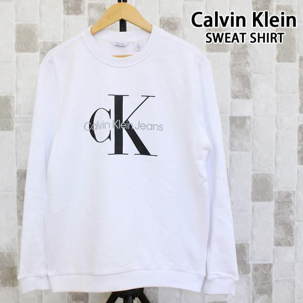 Calvin Klein カルバンクライン Calvin Klein Jeans CKJ モノグラムプリント クルーネック スウェットシャツ ls monogram crewneck sweatshirt 裏起毛 メンズ
