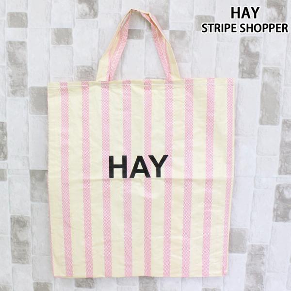HAY（ヘイ） キャンディストライプショッパー トートバッグ XL HAY
