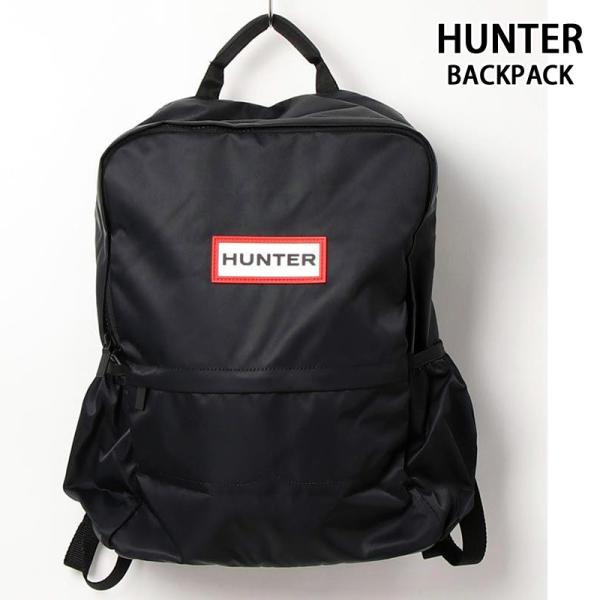 HUNTER ハンター ロゴプレート オリジナルナイロンバックパック 男女兼用 バッグ 鞄 リュック デイパック 耐水 メンズ レディース UBB6028KBM プレゼント ギフト